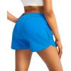 G Gradual Women’s Running Shorts with Zipper Pockets Quick Dry Athletic Workout Gym 3″ Shorts for Women with Comfy Liner(Blue)