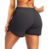 G Gradual Women’s Running Shorts with Zipper Pockets Quick Dry Athletic Workout Gym 3″ Shorts for Women with Comfy Liner(Dark Grey)