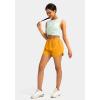 G Gradual Women’s Running Shorts with Zipper Pockets Quick Dry Athletic Workout Gym 3″ Shorts for Women with Comfy Liner(Flame Orange)
