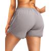 G Gradual Women’s Running Shorts with Zipper Pockets Quick Dry Athletic Workout Gym 3″ Shorts for Women with Comfy Liner(Grey Sage)