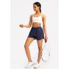 G Gradual Women’s Running Shorts with Zipper Pockets Quick Dry Athletic Workout Gym 3″ Shorts for Women with Comfy Liner(Navy)