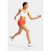 G Gradual Women’s Running Shorts with Zipper Pockets Quick Dry Athletic Workout Gym 3″ Shorts for Women with Comfy Liner(Orange)