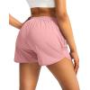 G Gradual Women’s Running Shorts with Zipper Pockets Quick Dry Athletic Workout Gym 3″ Shorts for Women with Comfy Liner(Pink)