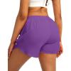 G Gradual Women’s Running Shorts with Zipper Pockets Quick Dry Athletic Workout Gym 3″ Shorts for Women with Comfy Liner(Purple)