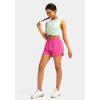 G Gradual Women’s Running Shorts with Zipper Pockets Quick Dry Athletic Workout Gym 3″ Shorts for Women with Comfy Liner(Rose Red)