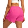 G Gradual Women’s Running Shorts with Zipper Pockets Quick Dry Athletic Workout Gym 3″ Shorts for Women with Comfy Liner(Rose Red)