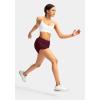 G Gradual Women’s Running Shorts with Zipper Pockets Quick Dry Athletic Workout Gym 3″ Shorts for Women with Comfy Liner(Wine)