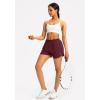 G Gradual Women’s Running Shorts with Zipper Pockets Quick Dry Athletic Workout Gym 3″ Shorts for Women with Comfy Liner(Wine)
