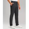 Men’s Golf Pants – 30″/32″/34″ Slim Fit Stretch Lightweight Dress Pants for Men with Zipper Pockets Casual Work(Black,W34 L30)