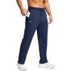 G Gradual Men’s Fleece Lined Pants with 3 Zipper Pockets Water Resistant Winter Warm Hiking Pants Athletic Sweatpants for Men(Navy)