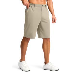 G Gradual Casual Shorts for Men 11″ Lightweight Men’s Golf Shorts Stretch with 3 Pockets Quick Dry Summer Breathable Shorts(Khaki)