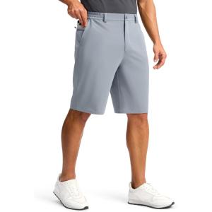 G Gradual Casual Shorts for Men 11″ Lightweight Men’s Golf Shorts Stretch with 3 Pockets Quick Dry Summer Breathable Shorts(Light Grey)