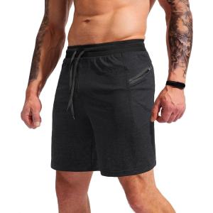 G Gradual Men’s 7″ Athletic Gym Shorts Quick Dry Workout Running Shorts with Zipper Pockets