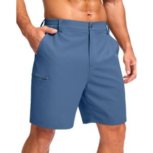 G Gradual Men’s Casual Shorts 7″/ 9″ Lightweight 4 Pockets Stretch Quick-Dry Summer Shorts for Golf Work Hiking Trips(Blue)