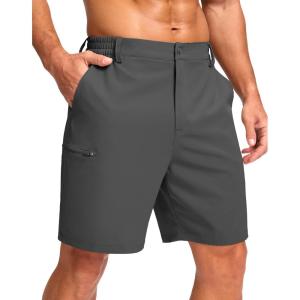 G Gradual Men’s Casual Shorts 7″/ 9″ Lightweight 4 Pockets Stretch Quick-Dry Summer Shorts for Golf Work Hiking Trips(Charcoal)