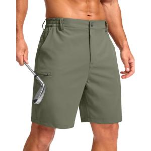 G Gradual Men’s Casual Shorts 7″/ 9″ Lightweight 4 Pockets Stretch Quick-Dry Summer Shorts for Golf Work Hiking Trips(Grey Sage)