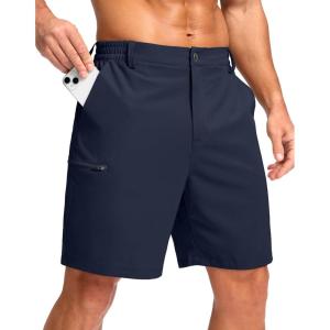 G Gradual Men’s Casual Shorts 7″/ 9″ Lightweight 4 Pockets Stretch Quick-Dry Summer Shorts for Golf Work Hiking Trips(Navy)