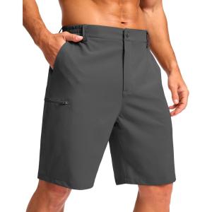 G Gradual Men’s Casual Shorts 9″ Lightweight 4 Pockets Stretch Quick-Dry Summer Shorts for Golf Work Hiking Trips (9″, Charcoal, 3XL)