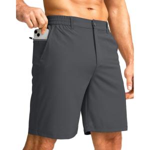 G Gradual Men’s Casual Shorts 9″ Lightweight Golf Shorts for Men Stretch with 3 Pockets Quick Dry Breathable Work Shorts(Charcoal)