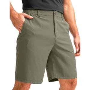 G Gradual Men’s Casual Shorts 9″ Lightweight Golf Shorts for Men Stretch with 3 Pockets Quick Dry Breathable Work Shorts(Grey Sage)