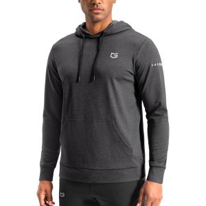 G Gradual Men’s Fleece Hoodie Long Sleeve Athletic Workout Shirts Winter Warm Soft Hooded Sweatshirts for Men with Pockets(Dark Grey Heather)