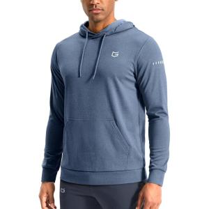 G Gradual Men’s Fleece Hoodie Long Sleeve Athletic Workout Shirts Winter Warm Soft Hooded Sweatshirts for Men with Pockets(Dusty Blue Heather)