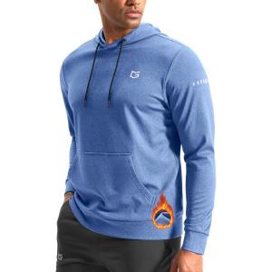 G Gradual Men’s Fleece Hoodie Long Sleeve Athletic Workout Shirts Winter Warm Soft Hooded Sweatshirts for Men with Pockets(Royal Blue Heather)