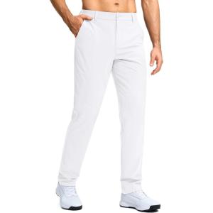 G Gradual Mens Golf Pants Stretch Dress Casual Pants 30″/32″/34″ Lightweight Work Travel Slacks for Men with 4 Pockets(White)