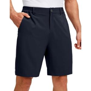 G Gradual Men’s Golf Shorts with 5 Pockets 9″ Light Weight Stretch Quick Dry Casual Dress Work Shorts for Men(Navy)