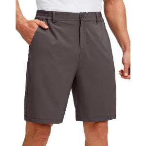 G Gradual Men’s Golf Shorts with 5 Pockets 9″ Light Weight Stretch Quick Dry Casual Dress Work Shorts for Men(Purple)