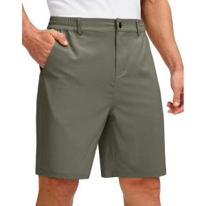 G Gradual Men’s Golf Shorts with 5 Pockets 9″ Light Weight Stretch Quick Dry Casual Dress Work Shorts for Men(Sage)