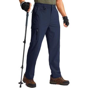 G Gradual Men’s Hiking Cargo Pants Water Resistant Quick Dry Lightweight Outdoor Tactical Pants for Men with Multi Pocket(Dark Blue)