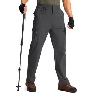 G Gradual Men’s Hiking Cargo Pants Water Resistant Quick Dry Lightweight Outdoor Tactical Pants for Men with Multi Pocket(Dark Grey)