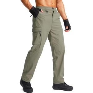 G Gradual Men’s Hiking Cargo Pants Water Resistant Quick Dry Lightweight Outdoor Tactical Pants for Men with Multi Pocket(Sage)
