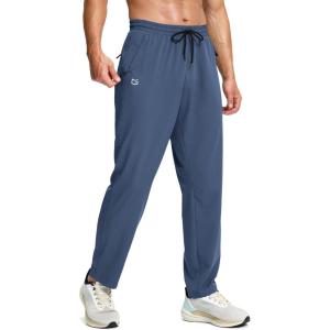 G Gradual Men’s Lightweight Pants with 3 Zipper Pockets Athletic Workout Sweatpants Quick Dry Running Hiking Pants for Men(Blue)