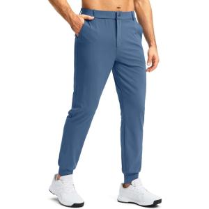 G Gradual Men’s Stretch Golf Joggers with 3 Pockets Slim Fit Sweatpants Work Dress Casual Pants for Men with Belt Loops(Slate Blue)