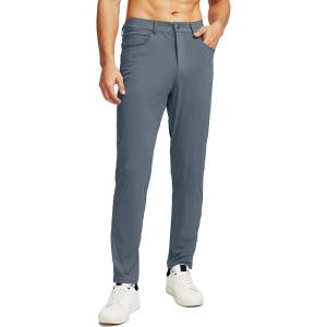 G Gradual Men’s Stretch Golf Pants with 6 Pockets Slim Fit Dress Pants for Men Travel Casual Work(Dusty Blue)