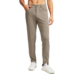 G Gradual Men’s Stretch Golf Pants with 6 Pockets Slim Fit Dress Pants for Men Travel Casual Work(Dusty Grey)