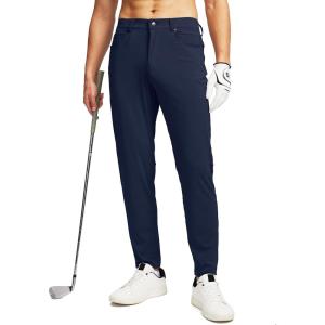 G Gradual Men’s Stretch Golf Pants with 6 Pockets Slim Fit Dress Pants for Men Travel Casual Work(Navy)