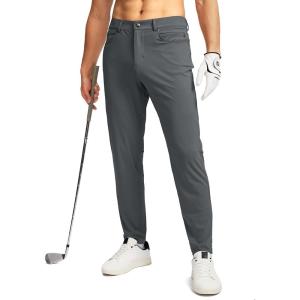 G Gradual Men’s Stretch Golf Pants with 6 Pockets Slim Fit Dress Pants for Men Travel Casual Work(Steel Grey)