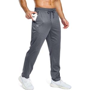 G Gradual Men’s Sweatpants with Pockets Lightweight Workout Athletic Track Pants Stretch Gym Running Jogging Joggers for Men(Heathered Graphite Grey)