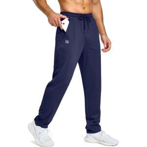 G Gradual Men’s Sweatpants with Pockets Lightweight Workout Athletic Track Pants Stretch Gym Running Jogging Joggers for Men(Navy)