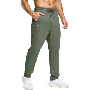 G Gradual Men’s Sweatpants with Pockets Lightweight Workout Athletic Track Pants Stretch Gym Running Jogging Joggers for Men(Sage)