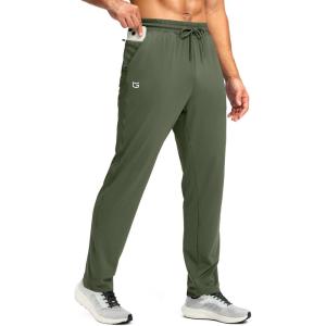 G Gradual Men’s Sweatpants with Zipper Pocket Workout Athletic Track Pants Stretch Tapered Joggers for Gym Running Jogging(Sage)