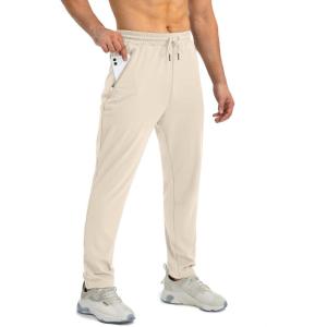 G Gradual Men’s Sweatpants with Zipper Pockets Tapered Joggers for Men Athletic Pants for Workout, Jogging, Running(Trench)