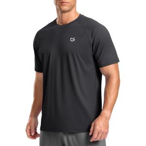 G Gradual Men’s Workout Athletic T-Shirts Moisture Wicking Cooling Running Shirts Short Sleeve Performance Tee for Gym Tennis(Dark Grey)