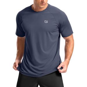 G Gradual Men’s Workout Athletic T-Shirts Moisture Wicking Cooling Running Shirts Short Sleeve Performance Tee for Gym Tennis(Dusty Blue)
