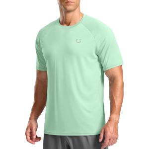 G Gradual Men’s Workout Athletic T-Shirts Moisture Wicking Cooling Running Shirts Short Sleeve Performance Tee for Gym Tennis(Mint Green)