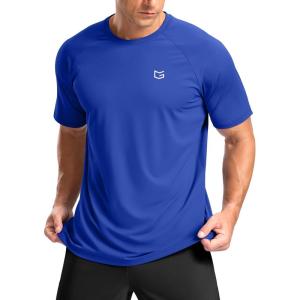 G Gradual Men’s Workout Athletic T-Shirts Moisture Wicking Cooling Running Shirts Short Sleeve Performance Tee for Gym Tennis(Royal Blue)