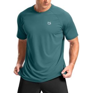G Gradual Men’s Workout Athletic T-Shirts Moisture Wicking Cooling Running Shirts Short Sleeve Performance Tee for Gym Tennis(Teal)